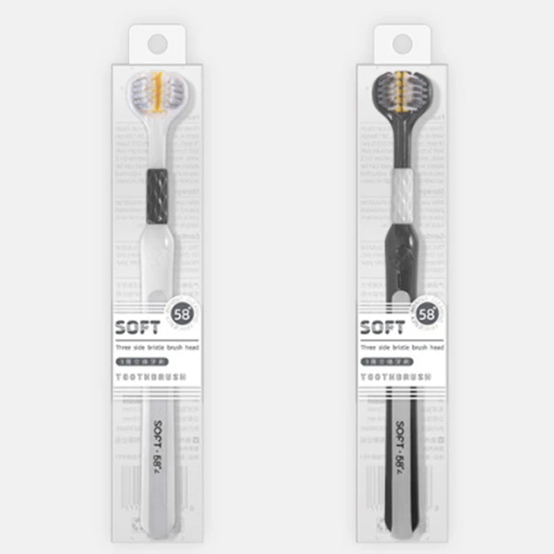 Three Sided Soft Hair Tooth Toothbrush Adult Toothbrush Ultra Fine Soft Bristle Oral Care Teeth Brush for Oral Health Clean