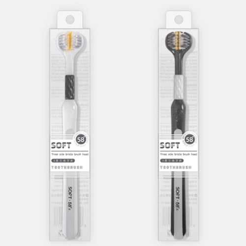 Three Sided Soft Hair Tooth Toothbrush Adult Toothbrush Ultra Fine Soft Bristle Oral Care Teeth Brush for Oral Health Clean