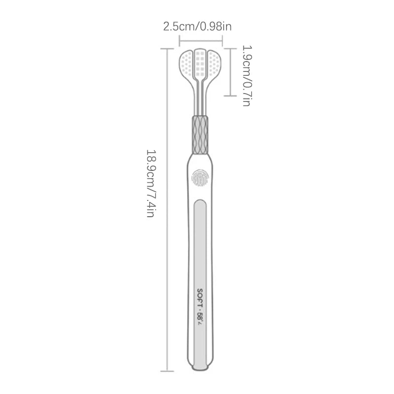 Three Sided Soft Hair Tooth Toothbrush Adult Toothbrush Ultra Fine Soft Bristle Oral Care Teeth Brush for Oral Health Clean