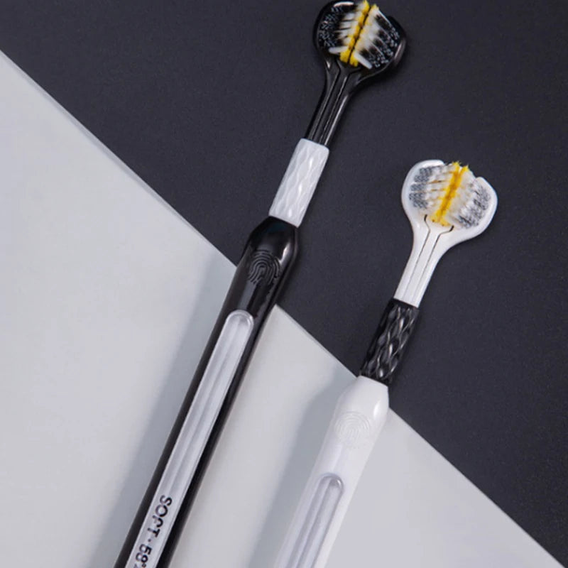 Three Sided Soft Hair Tooth Toothbrush Adult Toothbrush Ultra Fine Soft Bristle Oral Care Teeth Brush for Oral Health Clean